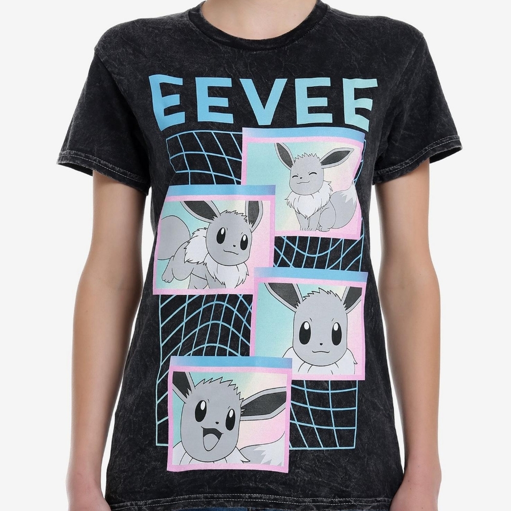 🆕Pokemon Eevee Boyfriend Fit Girl's Tee — Charcoal, 3X
